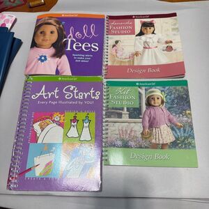 AMERICAN GIRL Book Lot arts & crafts design studio tshirt making Samantha Kit
